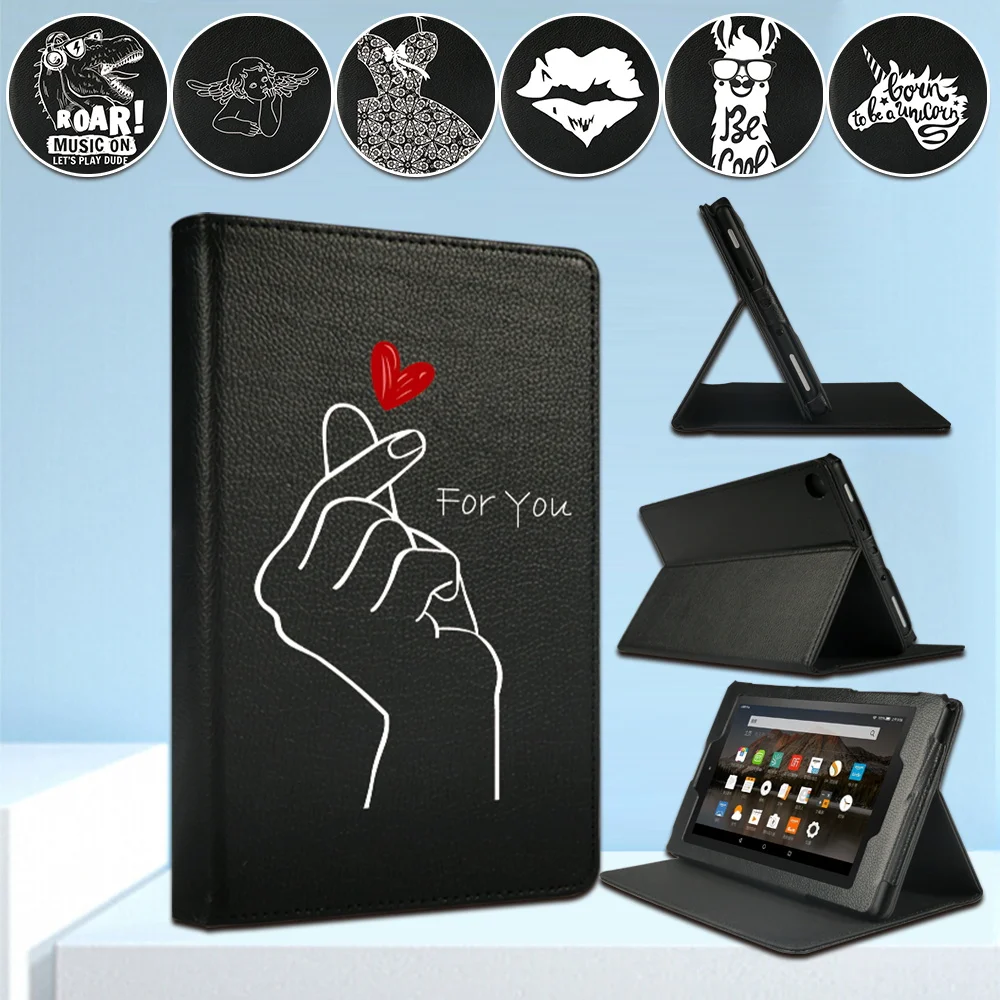 

Tablet Case for Amazon Fire 7(5th/7th/9th) /HD 8 (6th/7th/8th) /HD10 (5/7/9th Gen) High Quality Print Pattern Protective Case