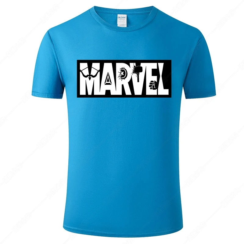Новая забавная футболка Marvel для мужчин и женщин летняя хлопковая с коротким
