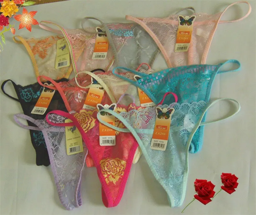 Multicolor Женские стринги кружевные стринги, сексуальное женское белье из кружевного полотна для девочек шорты(смешанные стили и цвета) Заводские Самые низкие цены 4800 шт./лот - Цвет: Multicolor