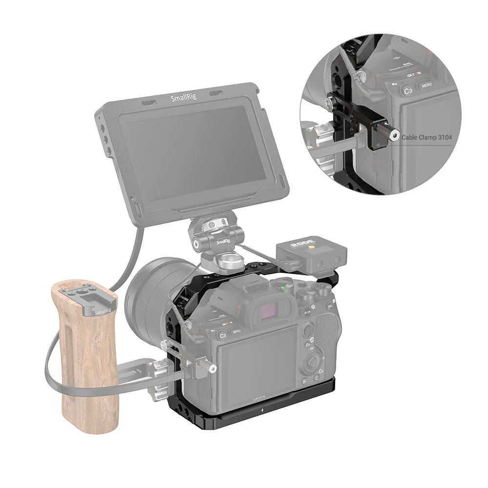 Цена Оссветильник ительная клетка SmallRig с боковой ручкой для камеры Sony A7R IV A9 II, набор аксессуаров «сделай сам» 2917 Pаспродажа Оссветильник ительная клетка SmallRig с боковой ручкой для камеры Sony A7R IV A9 II, набор аксессуаров «сделай сам» 2917