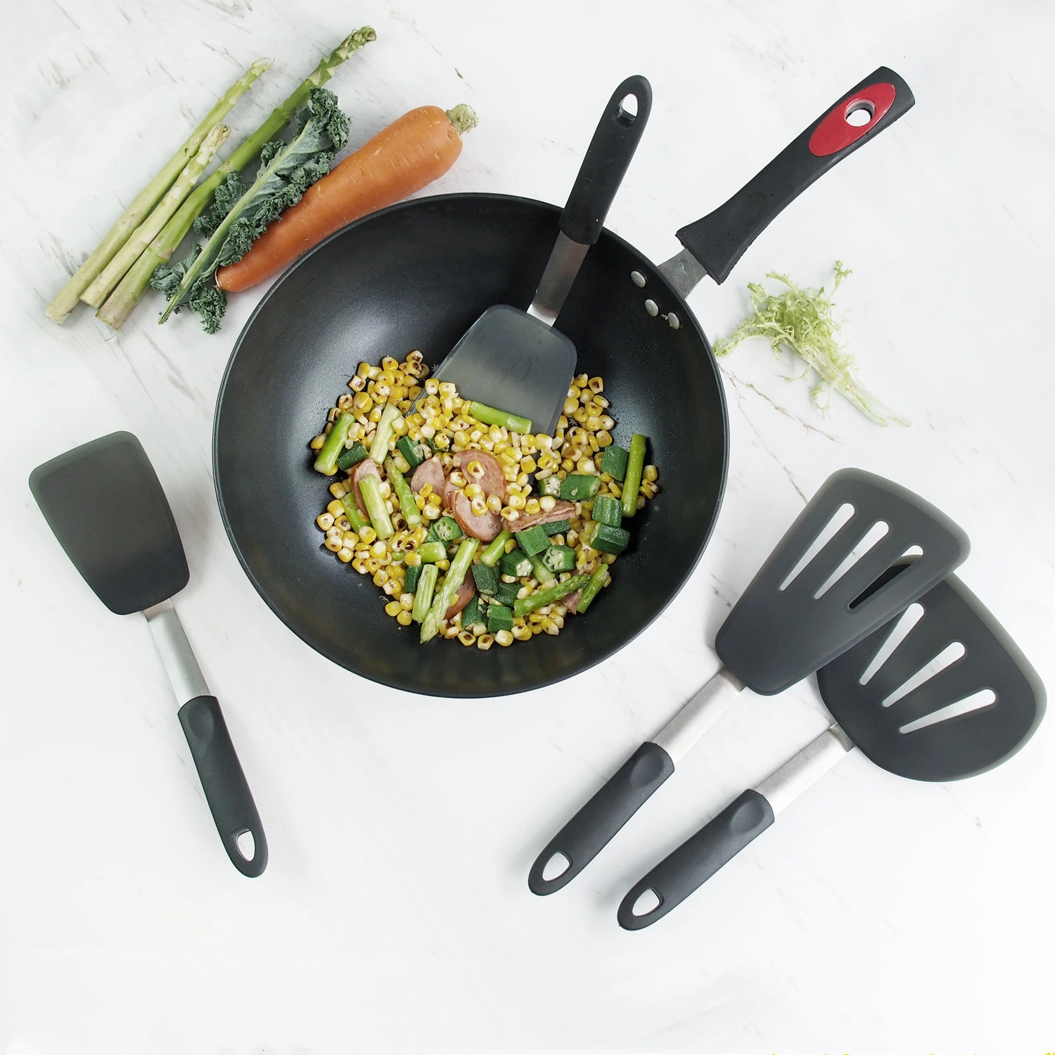 

Silicone Frying Fish Shovel Pancake Shovel Big Frying Shovel Small Frying Shovel Scoop Fried Shovel Spatula Cooking Utensils