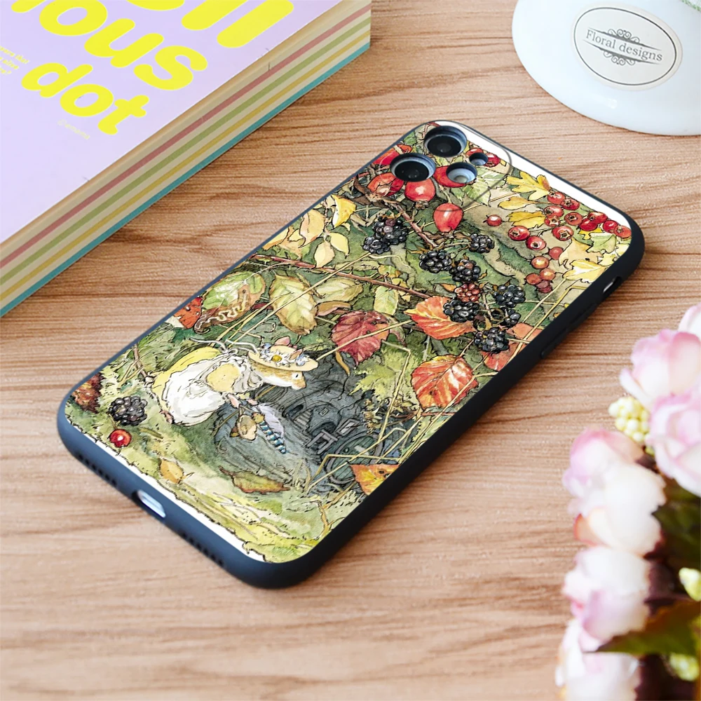 

For iPhone Orange Insect Collection Print Soft Matt Apple iPhone Case 6 7 8 11 12 Plus Pro X XR XS MAX SE
