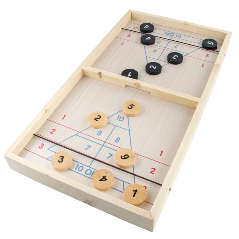 

Shuffleboard Fast Sling Puck Game Paced SlingPuck Board Family Kids Child Toys