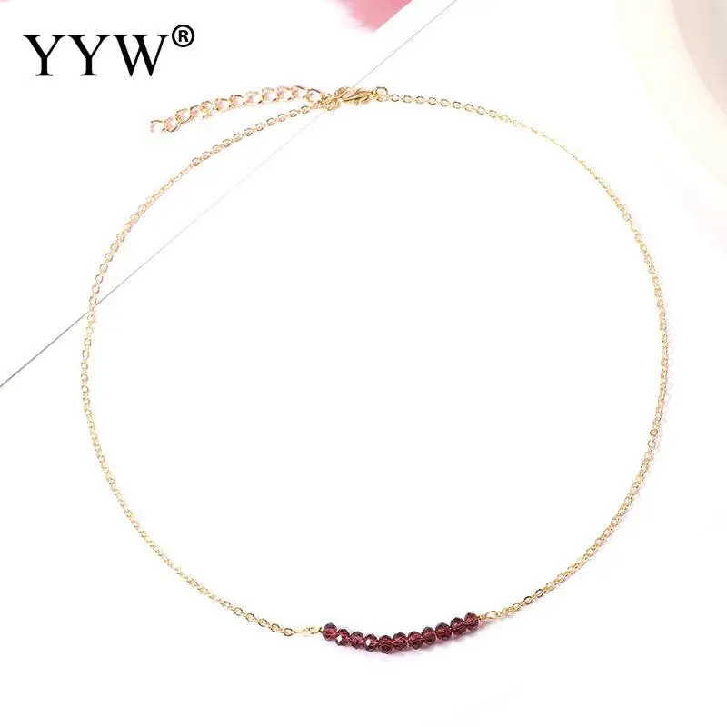 Несколько видов цинкового сплава ожерелье со стеклянными бусинами Европейский