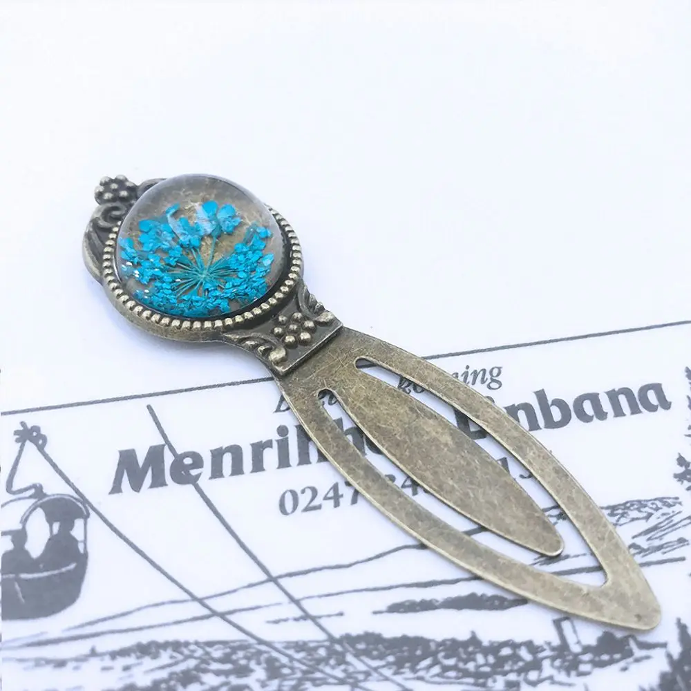 1 шт. Ретро сушеный цветок креативная металлическая Закладка для книги Сделай Сам