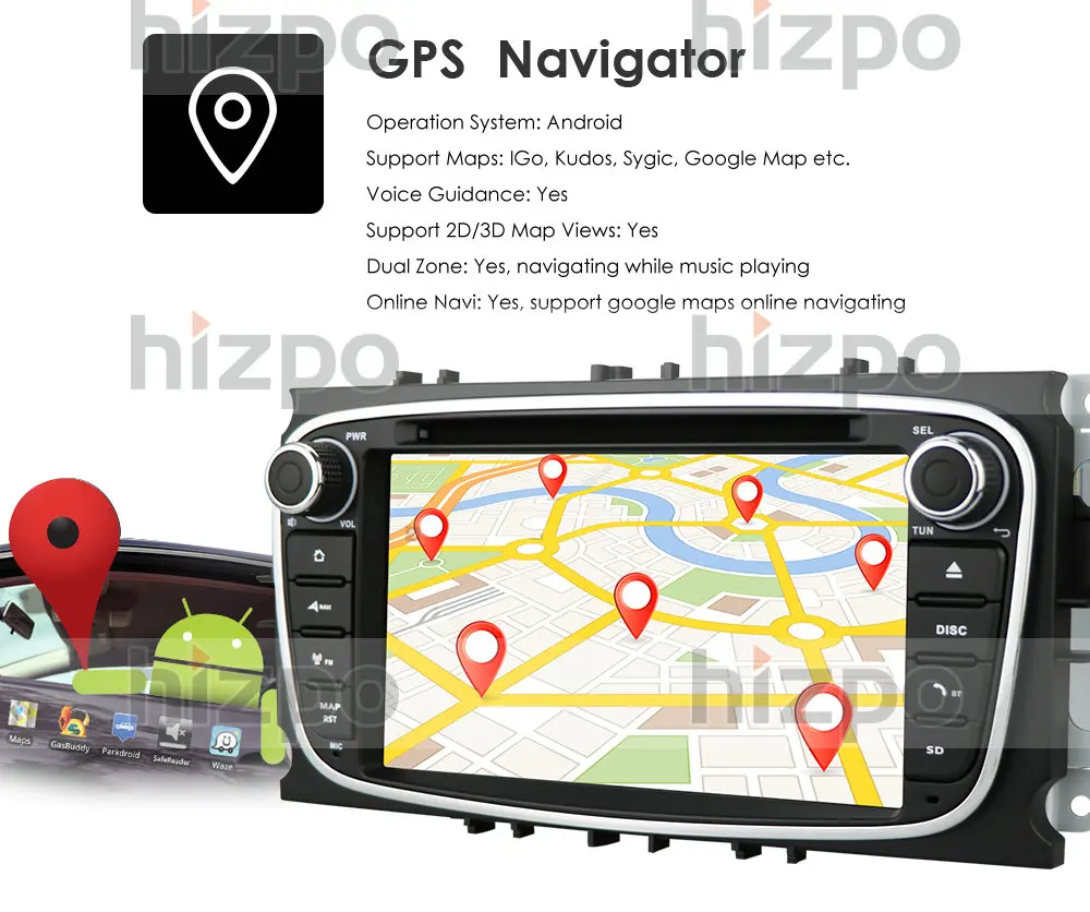2 Din Android 10 автомобильное радио dvd для Ford focus Mondeo S-MAX Galaxy Transit Tourneo Стерео GPS навигация