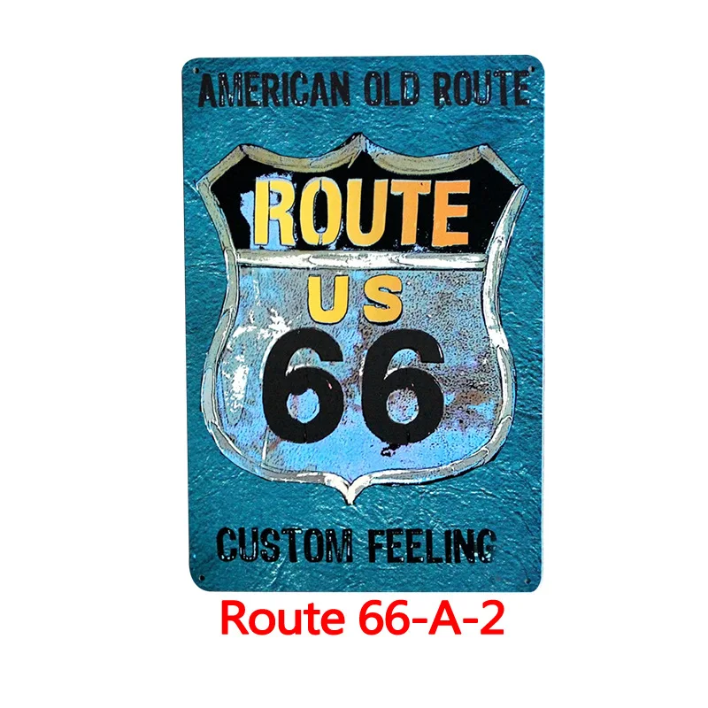 Route US 66 Feel The Freedom ретро металлические жестяные знаки художественный декор