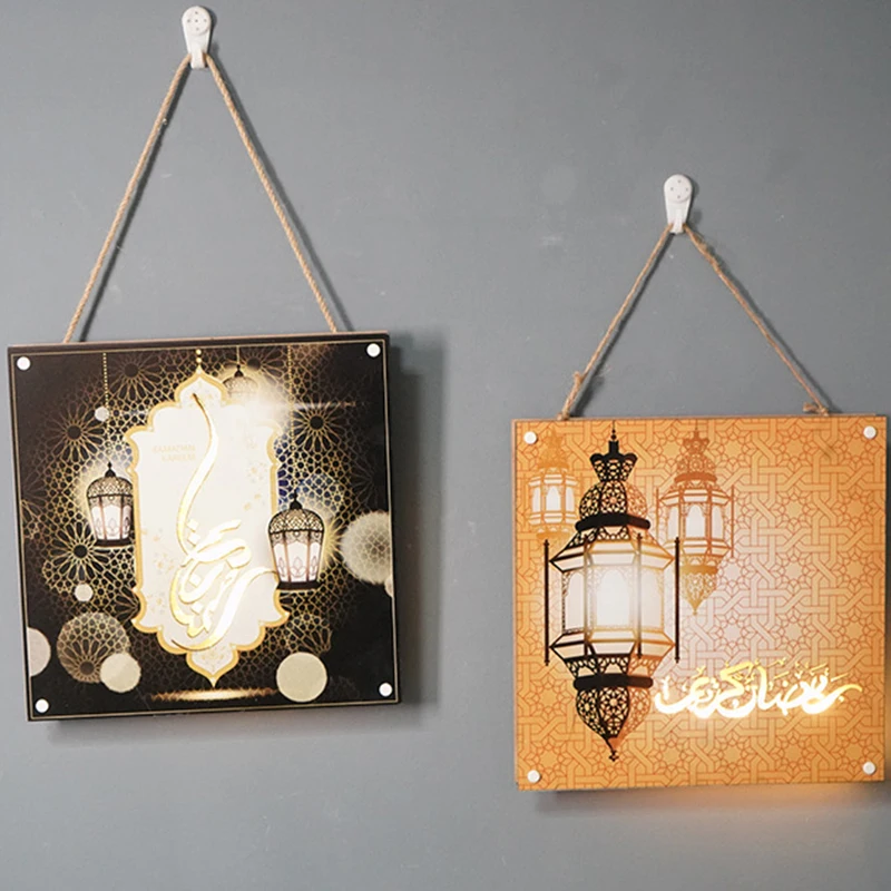 

Newly Eid Mubarak Muslim Islam Ramadan Decorations Hanging Lantern Pendant Plaque Sign