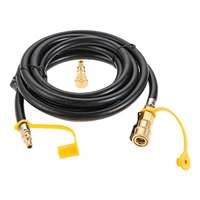 12 feet 38 female flare adapter 14 quick disconnect fitting propane extension hose connect outdoor rv trailer firebowl grill