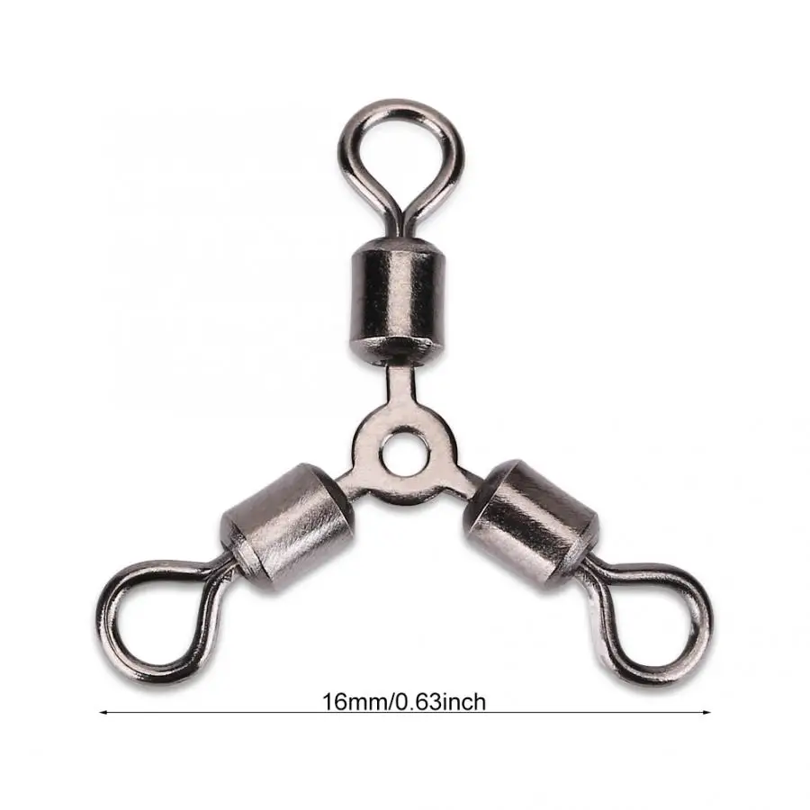 Трехходовой поворотный Соединитель 20 шт./лот 3 ходовые Вертлюги для рыбалки