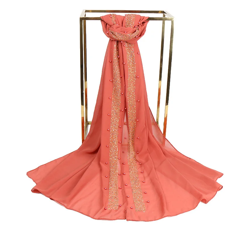 

Luxury chiffon hijab scarf diamond muslim women shawls islamic plain chiffon headscarf malaysia hijab foulard femme musulman