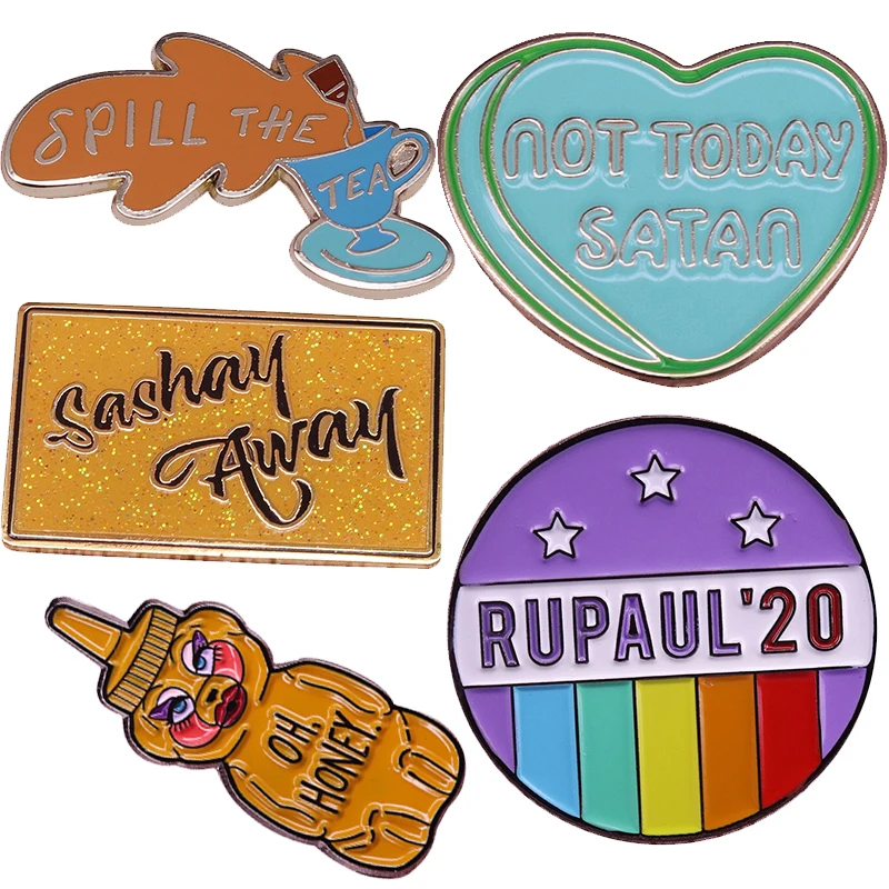 RuPaul Not Today сатана Sashay Away эмалированная брошь-значок на булавке брошь лацкан