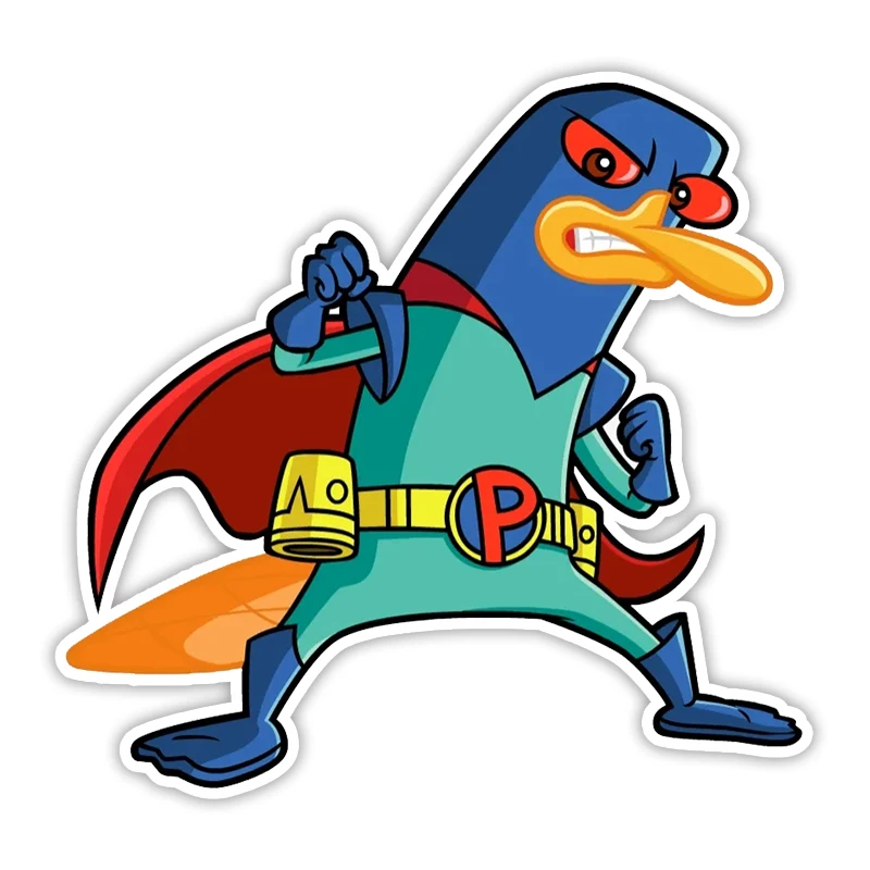

S60093# The Platypus Animal Self-adhesive Decal Car Sticker Waterproof Auto Decors on Bumper Rear Window Laptop Choose Size