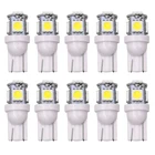 Автомобисветодиодный Светодиодная лампа T10 W5W 5050 5SMD, купольная лампа для чтения 168, 194, 192, 12 В постоянного тока, габаритная лампа для номерного знака, клиновидный свет, белый, красный, синий цвет, 10 шт.