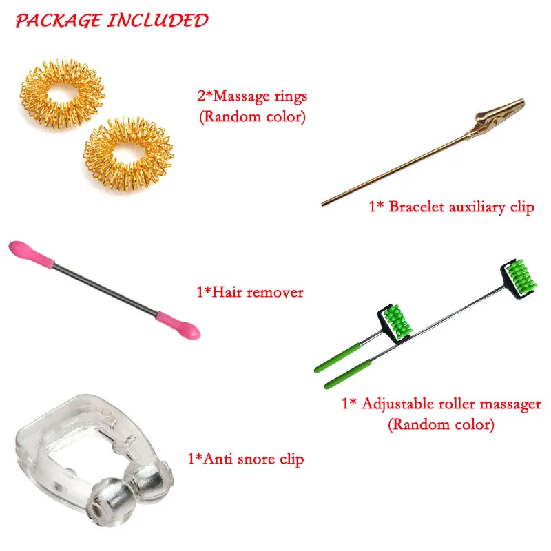 Массажер роликовый с кольцами для пальцев набор массажа против храпа и зажима