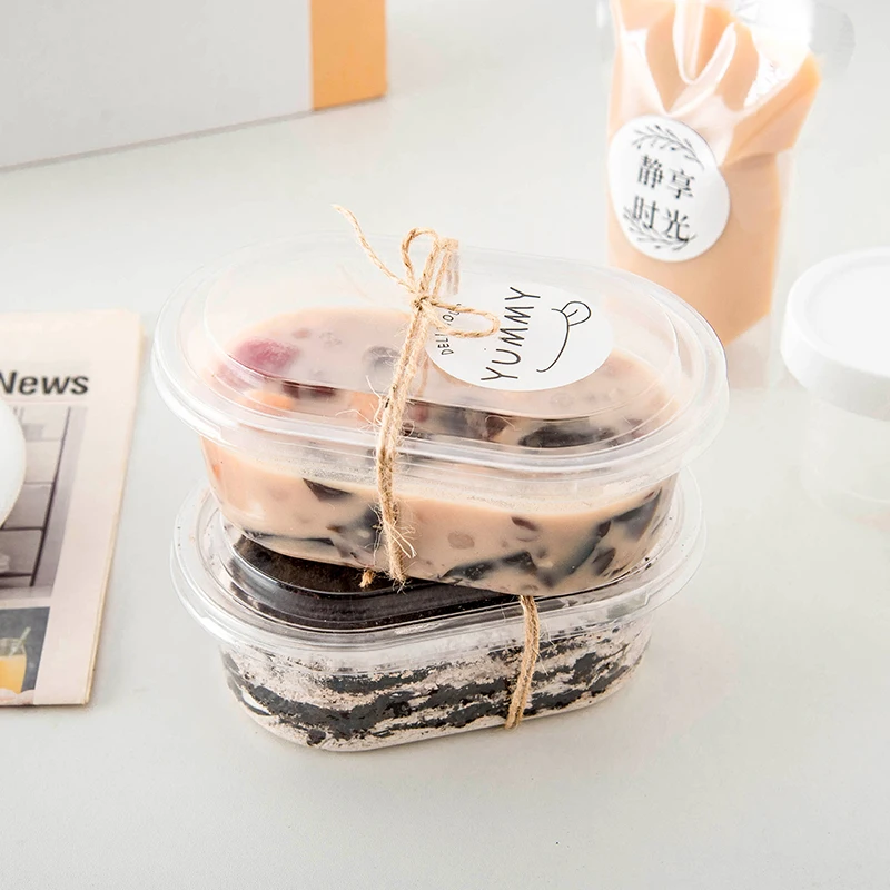 50 шт. креативная пластиковая миска коробки для упаковки фруктов и салатов