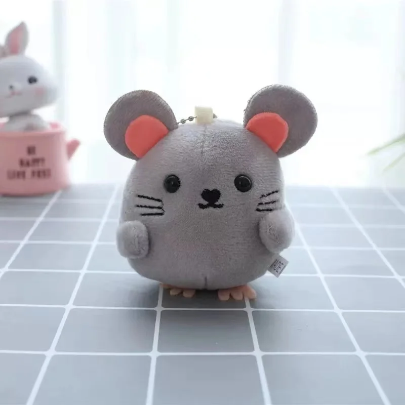 

Small Cute 8-10CM Approx Mouse Toys Stuffed Plush Animal Toy With Key Chain Doll Backpack Toys for children