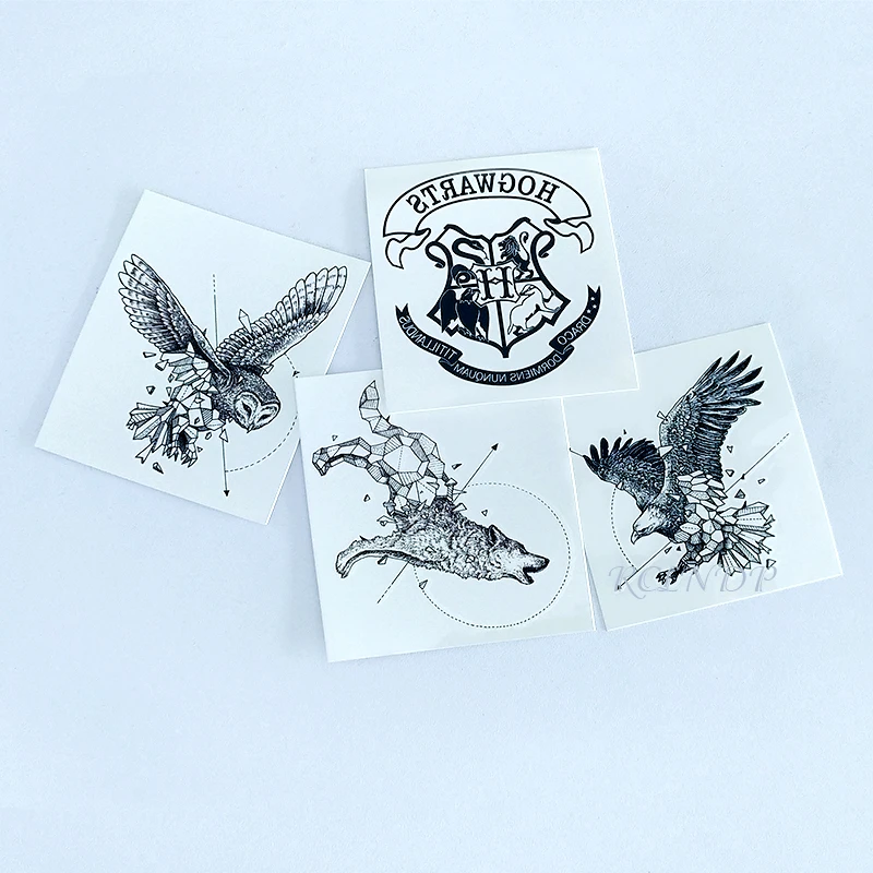 Водостойкая Временная тату-наклейка розовый цветок корона самолет планета