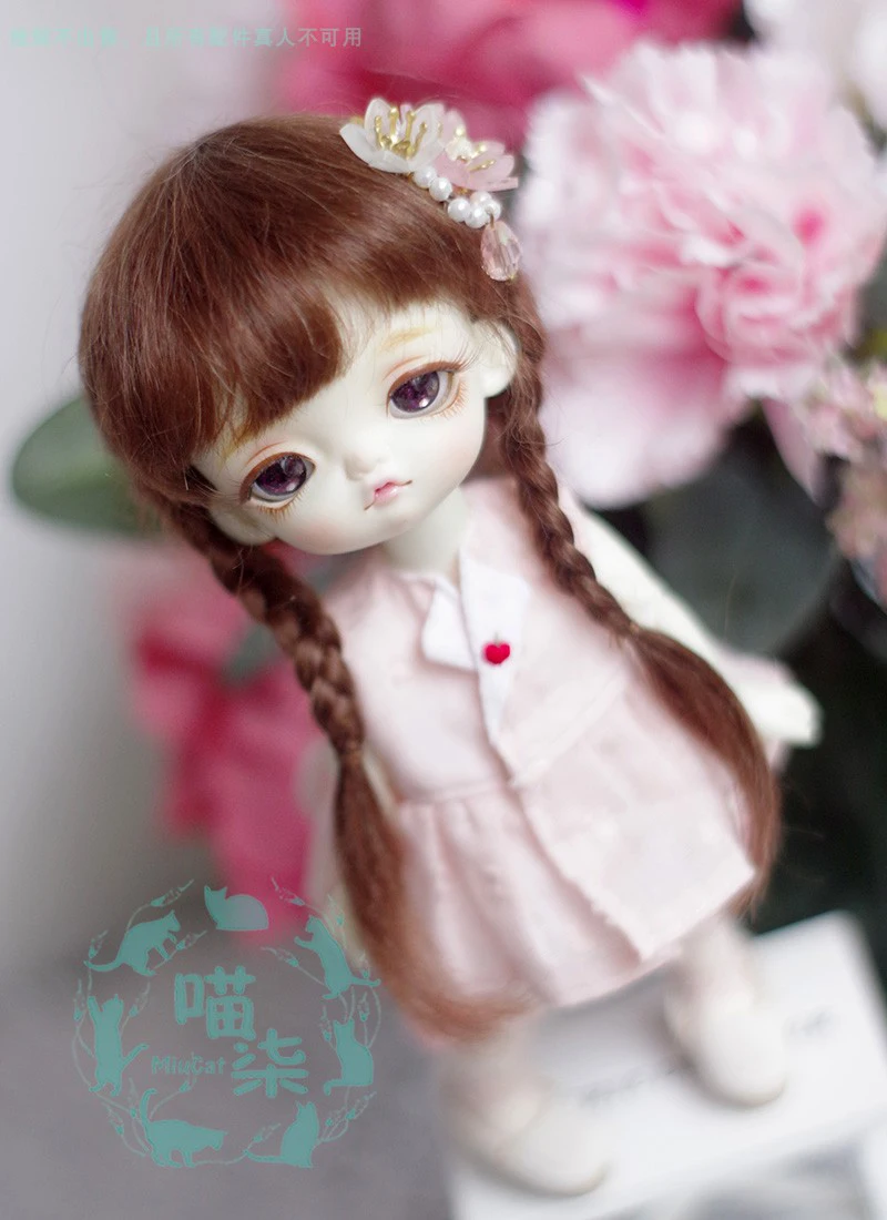 Bybrana BJD кукла с парик 1/3 1/4 1/6 1/8 1/12 из мохера Рождество красный цвет редиски, огромные косички из волос