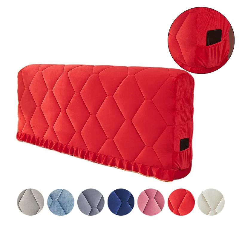 

Коралловая флисовая стеганая накидка на кровать универсальная эластичная утолщенная мягкая бархатная ткань красного цвета для спальни до...