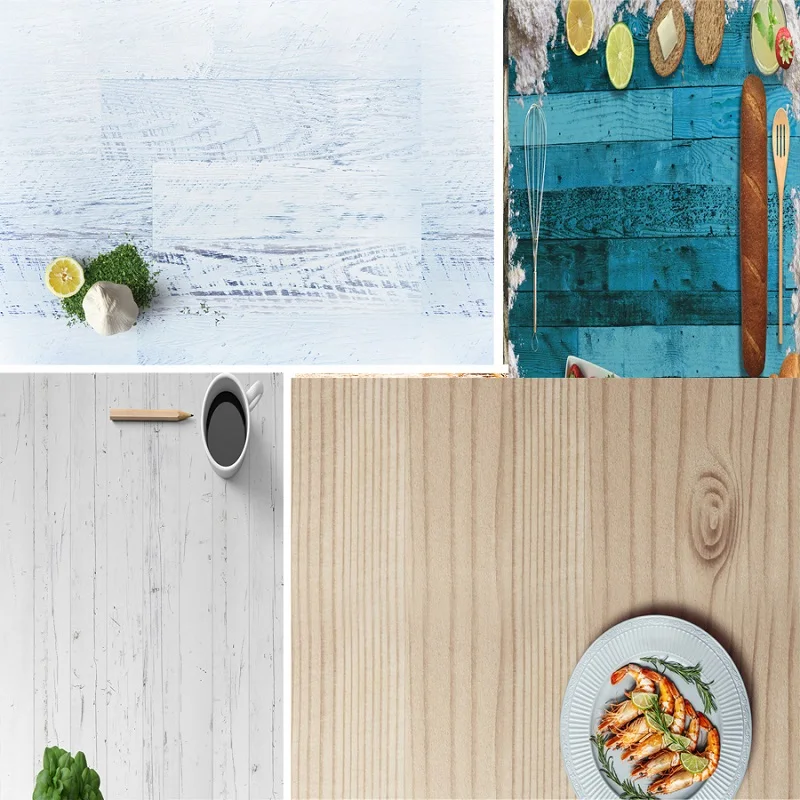 Реквизит для фотостудии Nitree Виниловый фон в стиле ретро с текстурой древесины