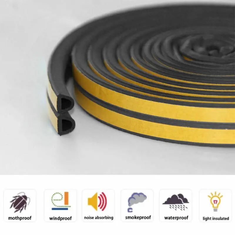 Новинка 2020 самоклеящаяся резиновая уплотнительная лента для дверей и окон