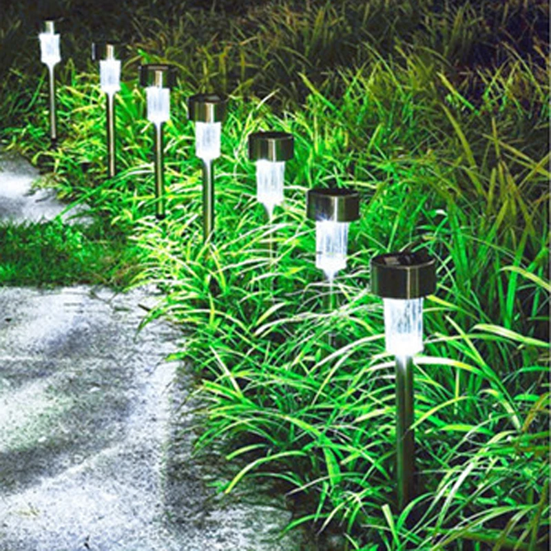 

LED Solar Garden Light Outdoor Solar Powered Lamp Lantern Waterproof Landscape Lighting Pathway Yard Lawn New Year Decoration