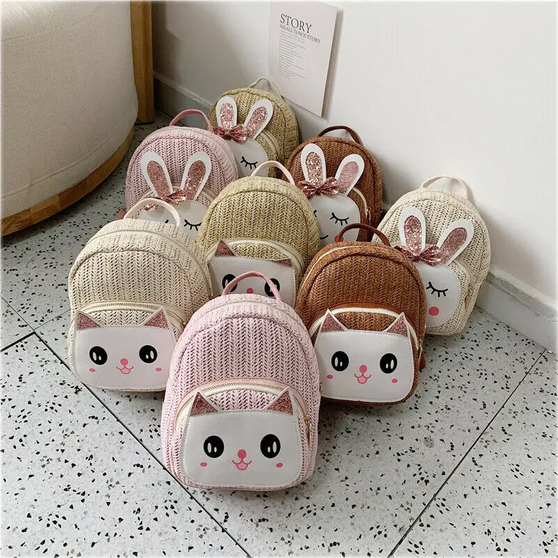 Детский соломенный рюкзак UK для мальчиков и девочек маленькие сумки через плечо