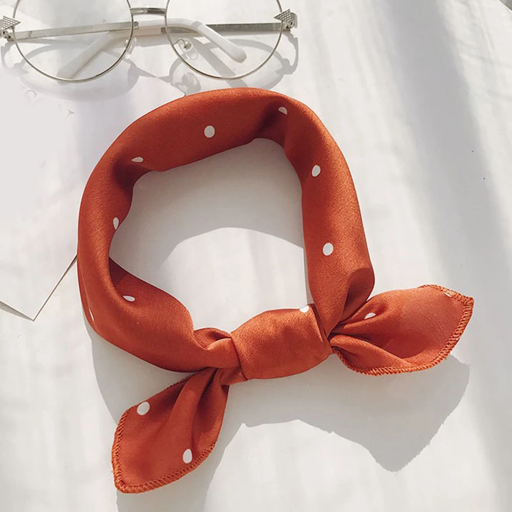 

Square Scarf Women Fashion Print Satin Silk Scarves Small Neckerchief Shawl Foulard Multifunction Hair Bag Ribbon Decoration Tie