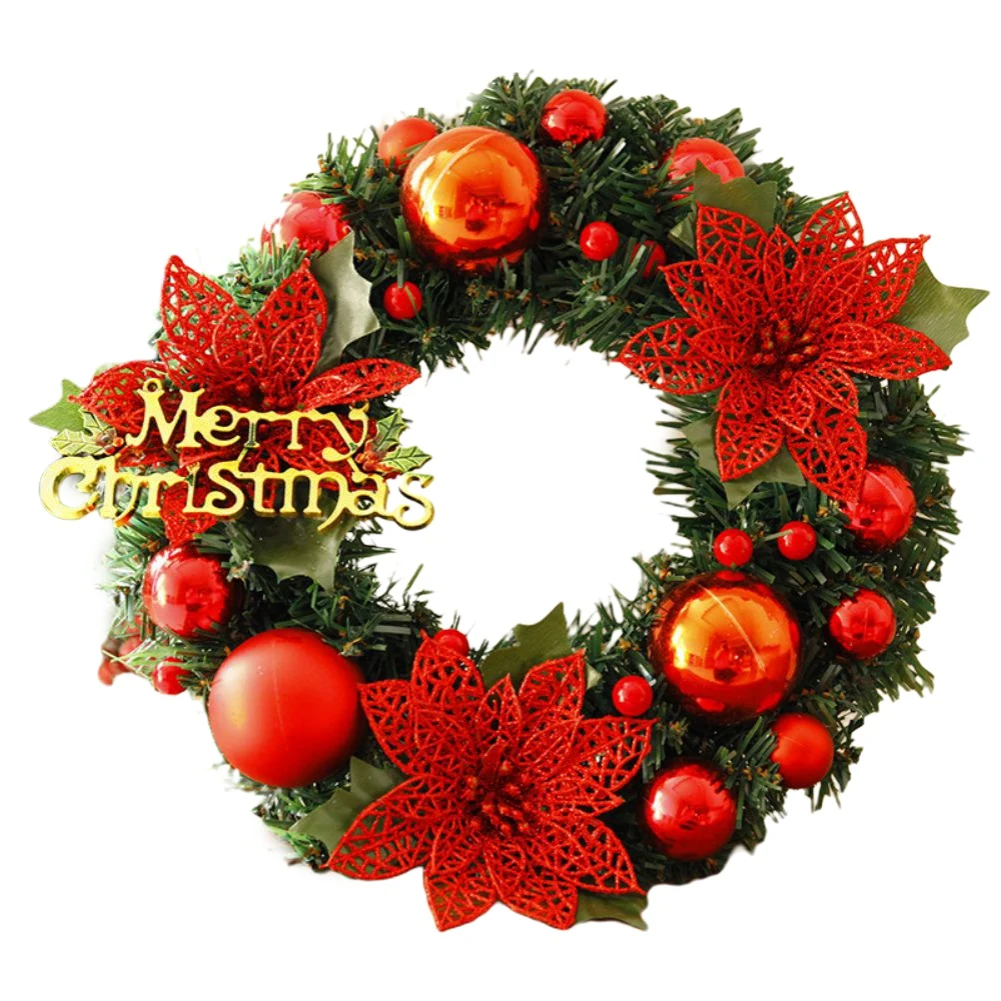 

Рождественские украшения, Рождественский венок, 30 см, украшение для гостиничного центра, волнистый венок ручной работы, подвесные ворота