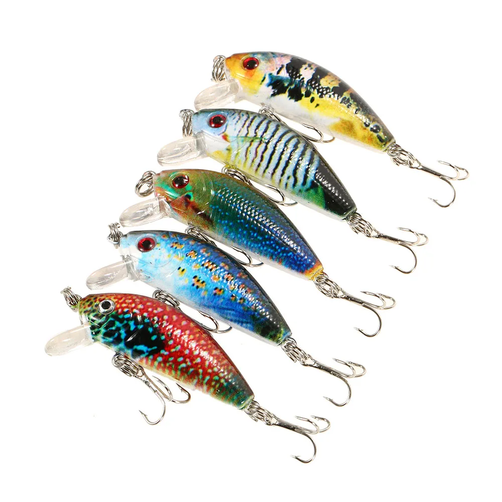 5 шт. набор рыболовных наживок см/3 8 г мини приманка пластиковая для плавания