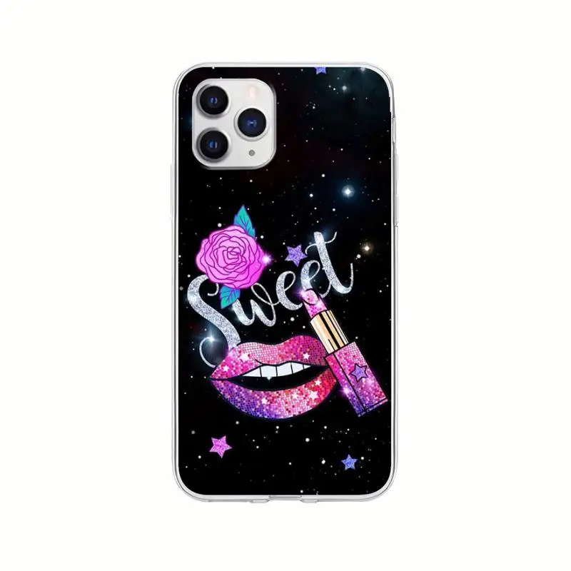 

Eyelash Makeup Lip Transparent Cell Phone Case Clear Cover For Samsung Galaxy A21S A71 S8 S9 S10 Plus Lite S20 Note 20 Ultra