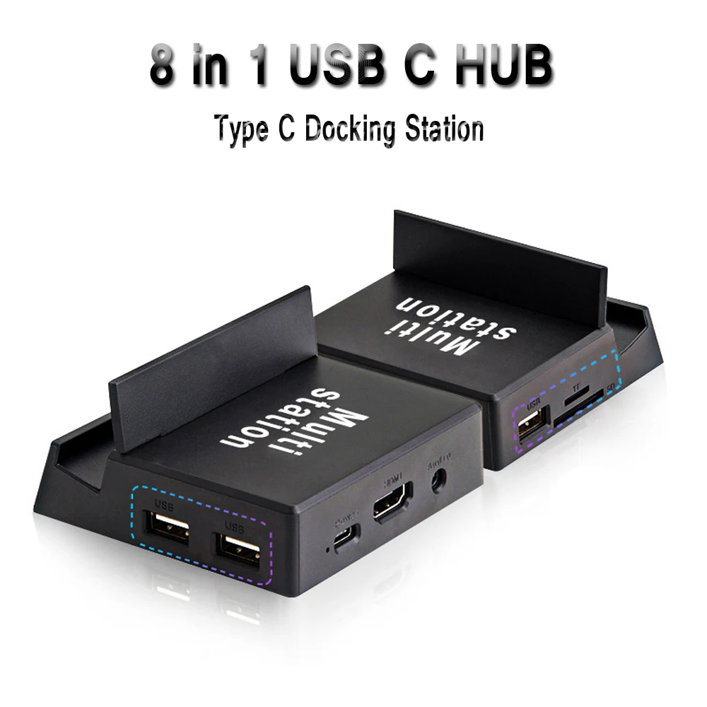 Док станция 8 в 1 USB C HUB Type док для телефона Dex к HDMI адаптер питания Samsung
