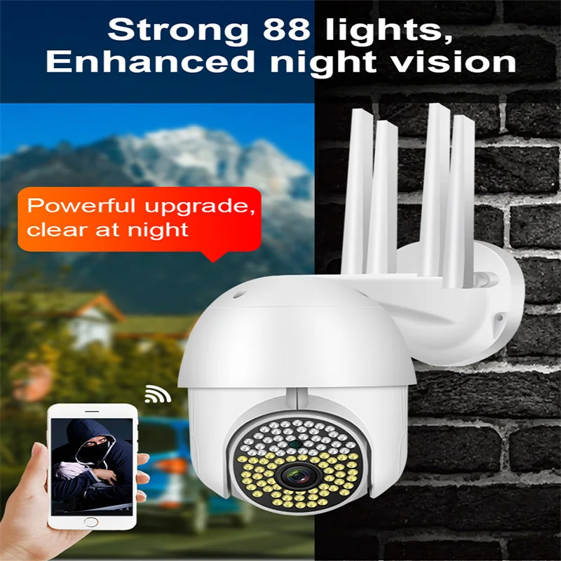 

V8 WiFi Camera 1080P CCTV Outdoor Surveillance Camera 2MP AI Tracking Night Vision Alarm Home Safety Wireless IP Camera