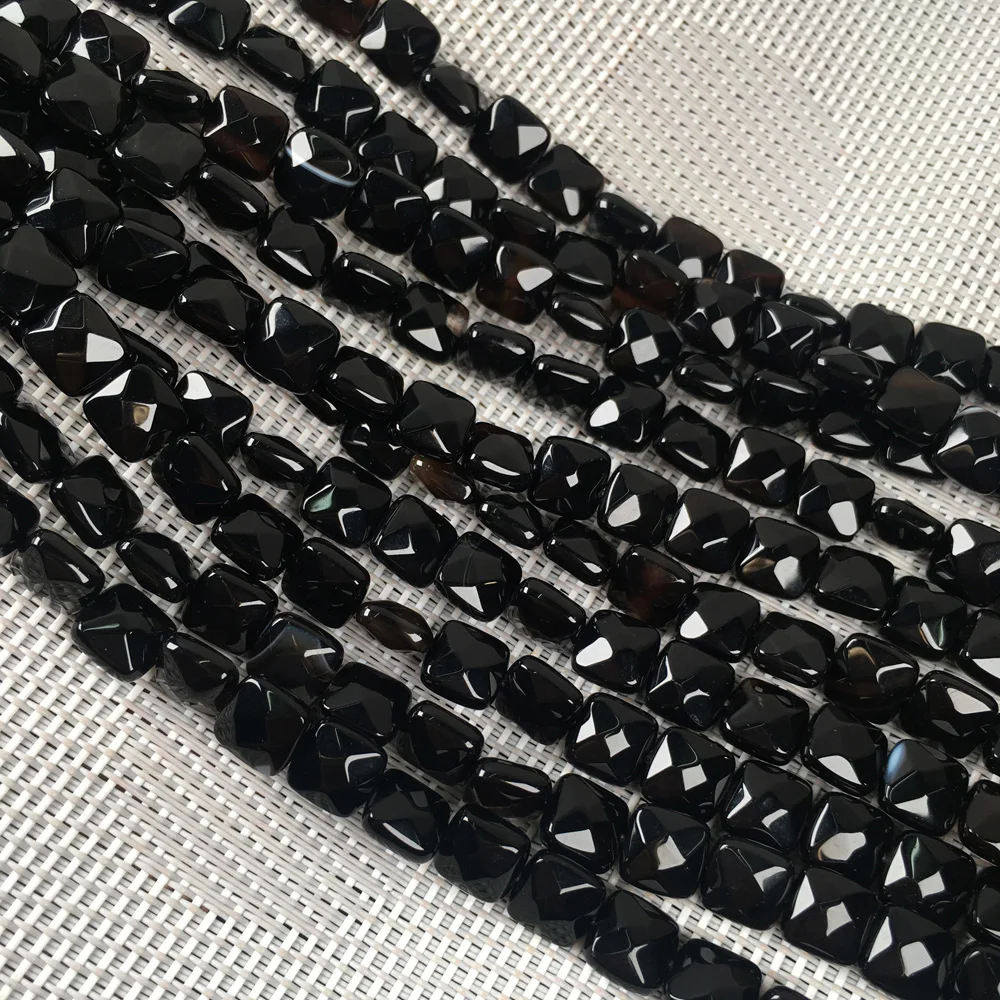 Граненые бусины квадратной формы из натурального камня для изготовления