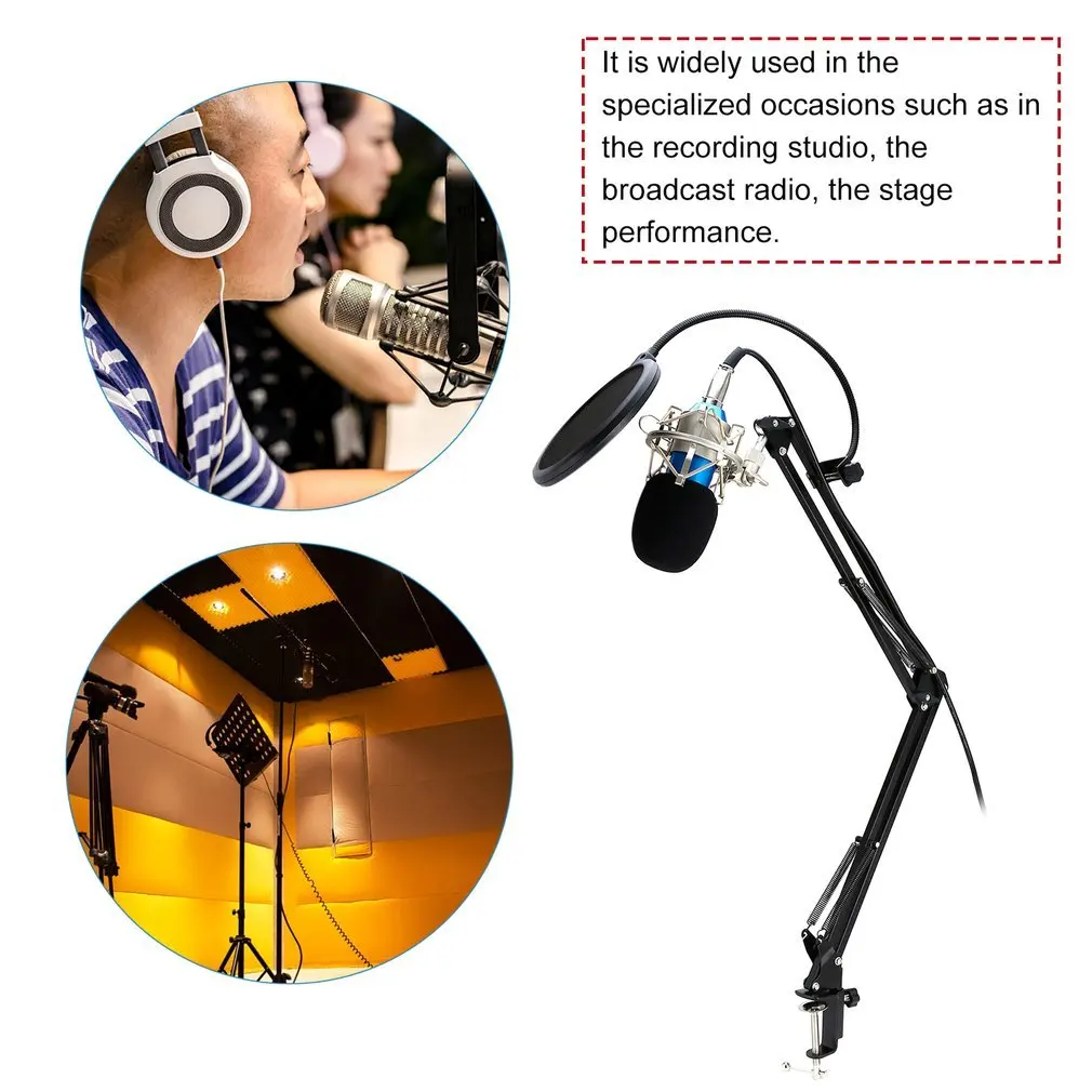 Студийный конденсаторный микрофон звукозапись аудио проводной динамический