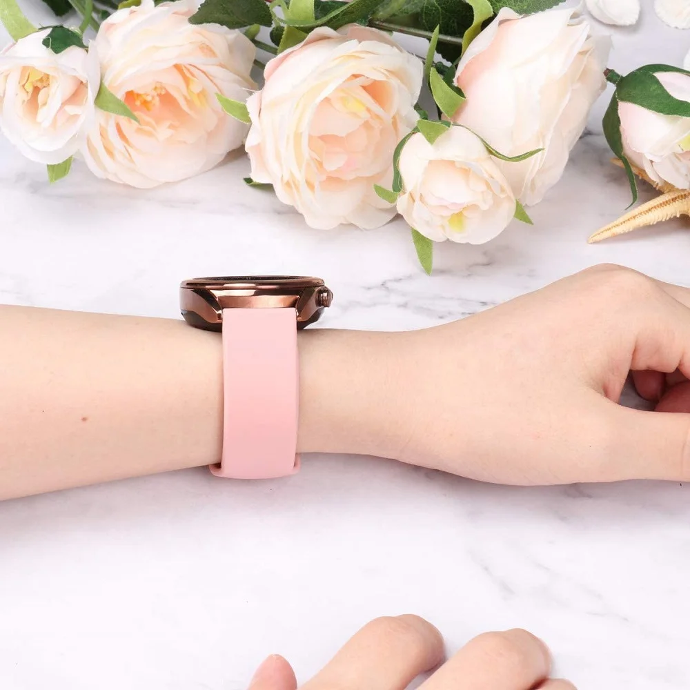 Ремешок YAYUU силиконовый для наручных часов браслет Samsung Galaxy Watch 3 41 мм 45 мм/Galaxy Active 2