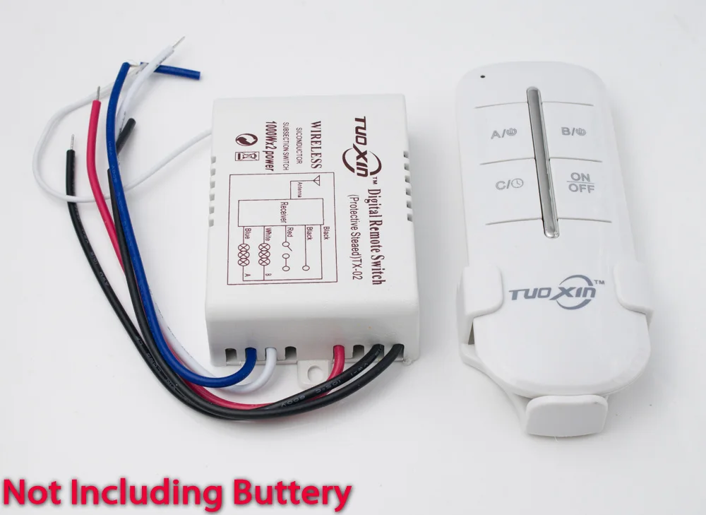 notbuttrey 2 ways DIY 1/2/3/4 пути 220 V дистанционного Цифровой беспроводной пульт дистанционного управления ON/OFF Управление переключатель для лампочки высокое качество - Цвет: notbuttrey 2 ways