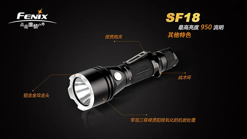 Fenix SF18 Cree XM-L2(U2) светодиодный 950 люмен TK22 фонарики
