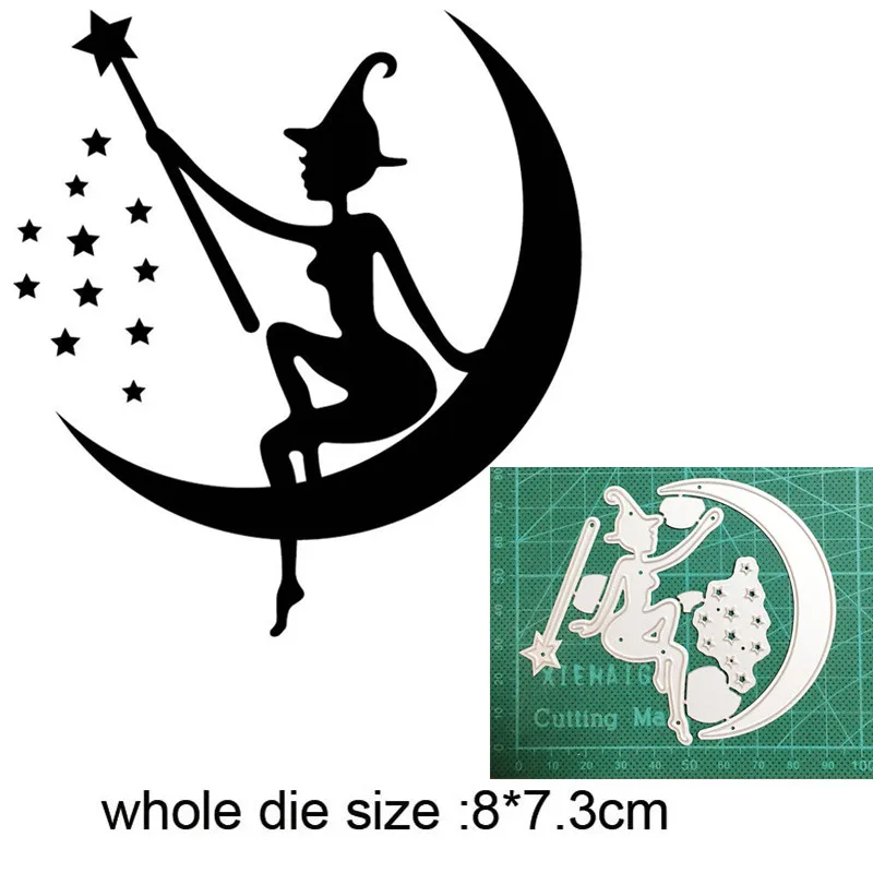 

Moon Angel Stars Metal Cutting Dies Stencils dies for DIY Scrapbooking dies Paper Craft Decoration Embossing Die Cuts Craft dies