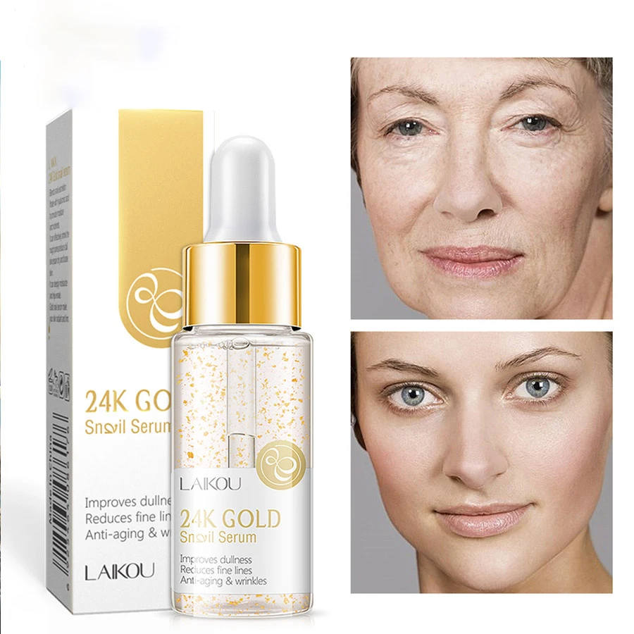 

LAIKOU Serum 24K Gold Essence Anti-AgingHydration Hyaluronic Acid Pure Whitening Skin Care Face Serum