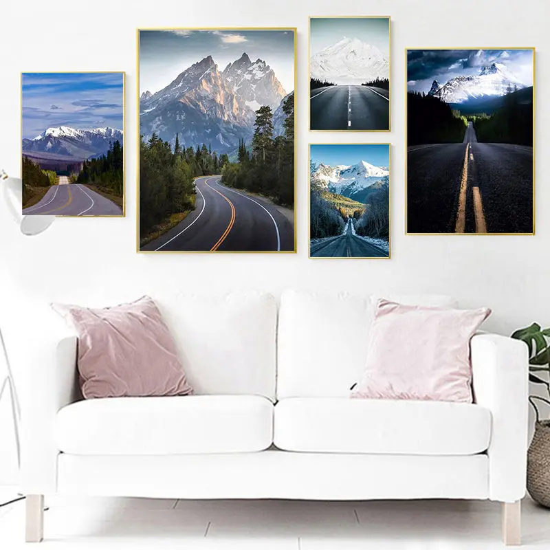 Дорожный пики фотография плакат настенный художественный холст Печатный пейзаж
