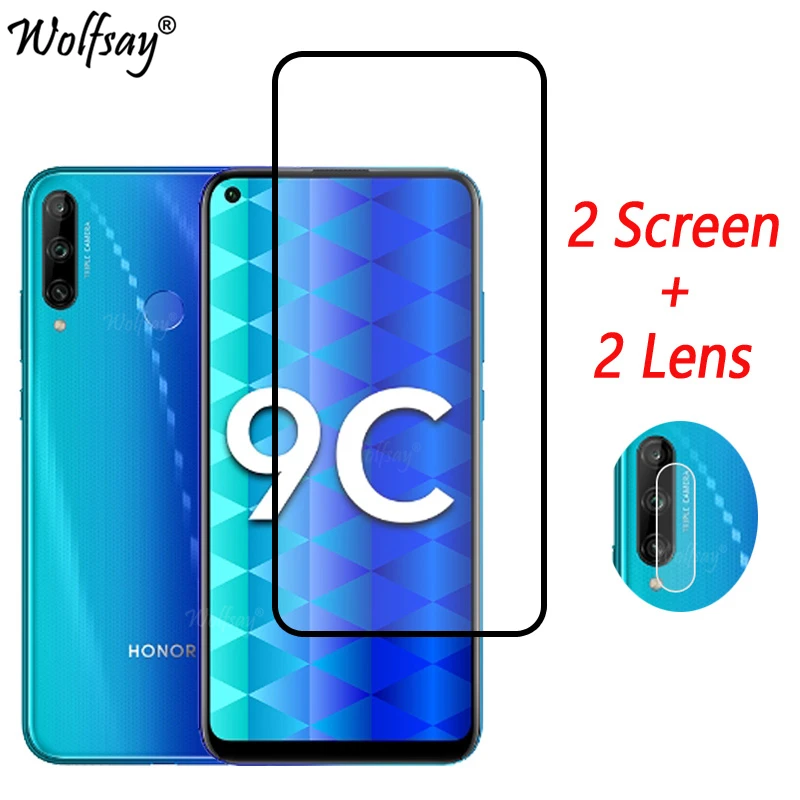 Полное покрытие закаленное стекло для Huawei Honor 9C Защита экрана 9A 9S 9X камеры Honor9A