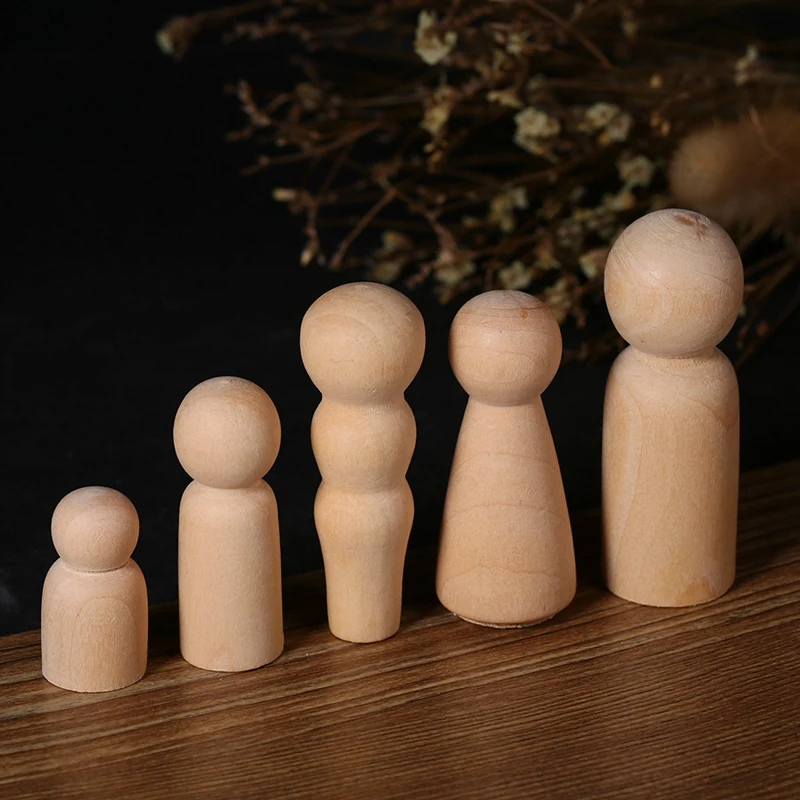 5 шт. Семья Изделия из дерева незаконченные деревянные двери Diy Искусство ремесло