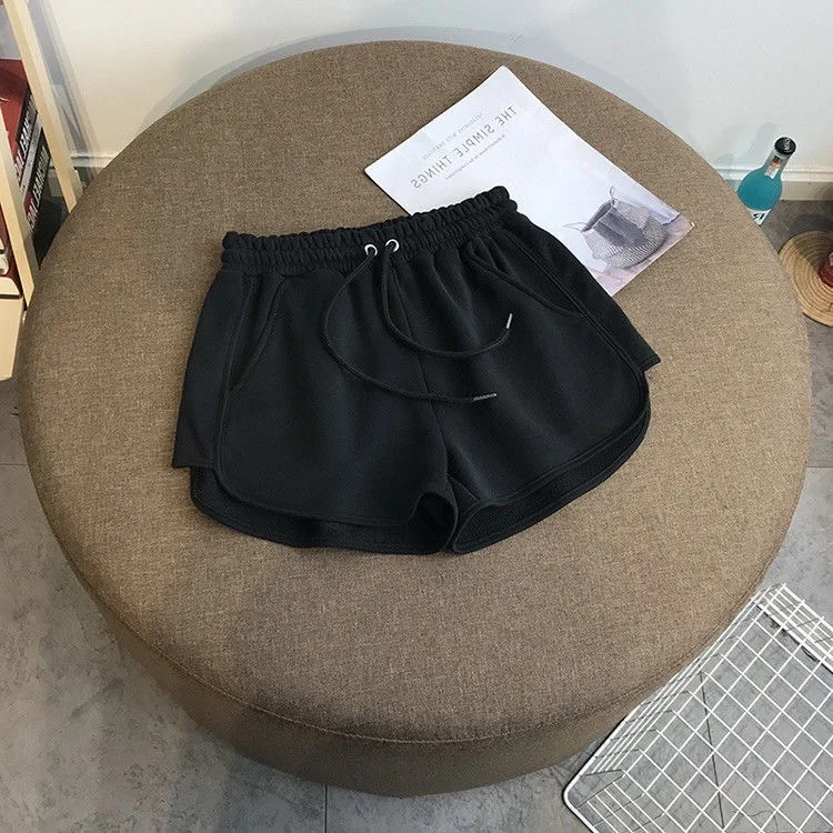 

Sports Shorts Women Summer New Candy Color Drawstring Skinny Shorts Casual Lady Elastic Waist Beach Correndo Short Bottom 2021