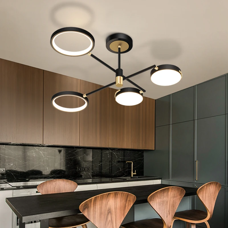 

Modern LED Chandelier Lighting For Living Room Bedroom New Lamp Gold Frame Aluminum Dropshipping Indoor Fixture Light Lustres
