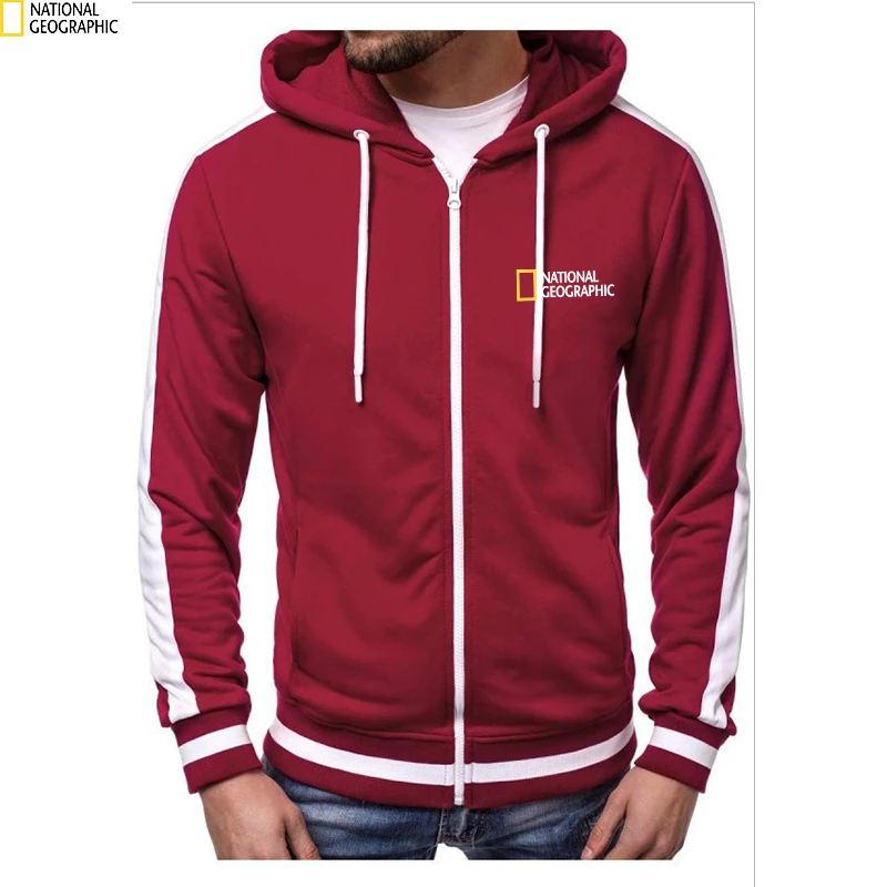 Худи с национальным географическим принтом Новинка весна-осень 2021 мужской