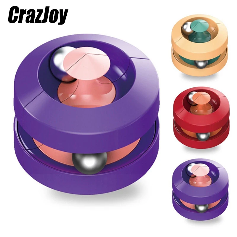 

Fingertip Anti stress toy Rotating balls spinning Beans Fidget Toys educational rotation Relief Spin Bead Puzzles for Child Game