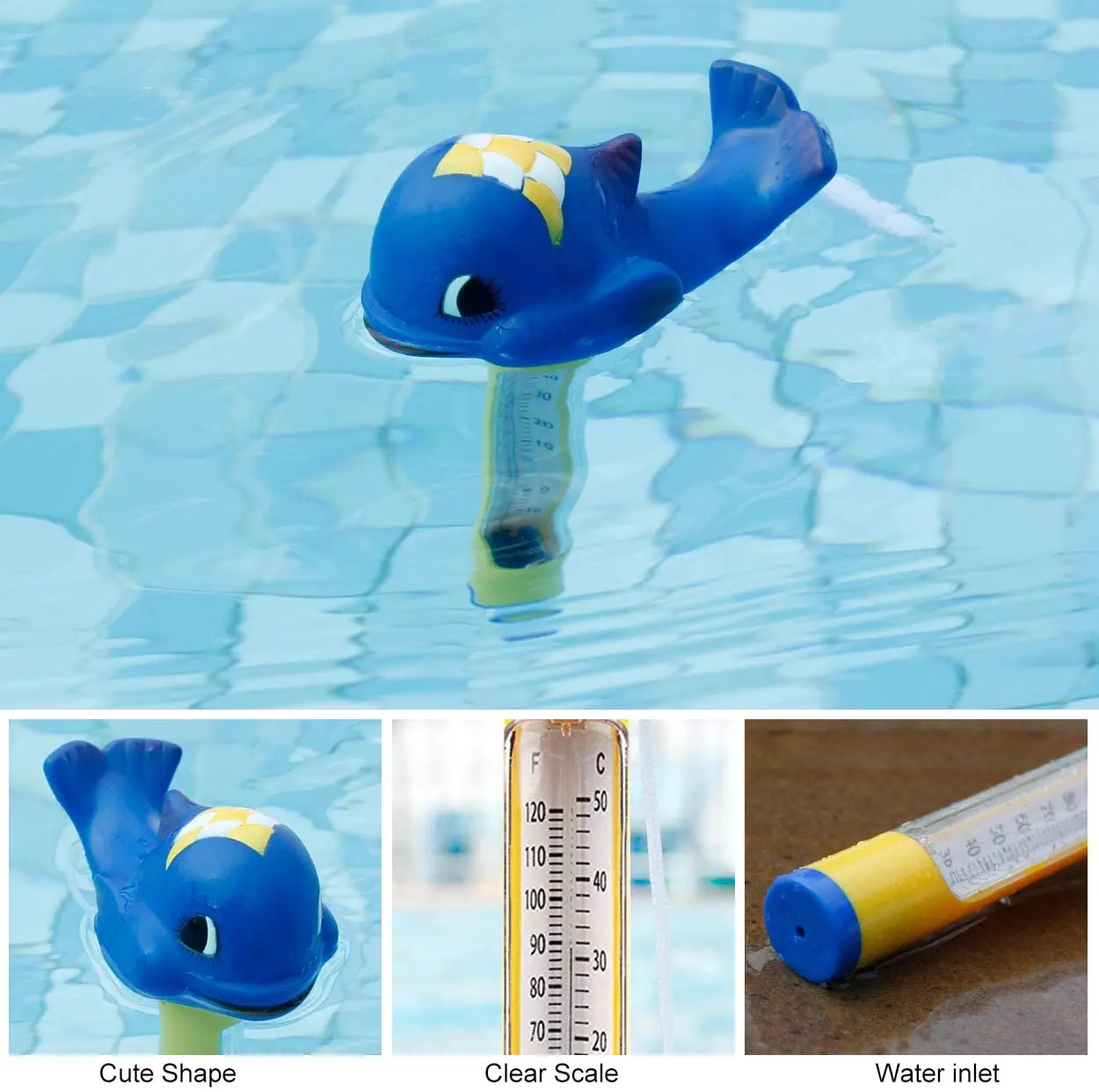 Плавающий Термометр для бассейна комнатный и Уличный с веревкой бассейнов