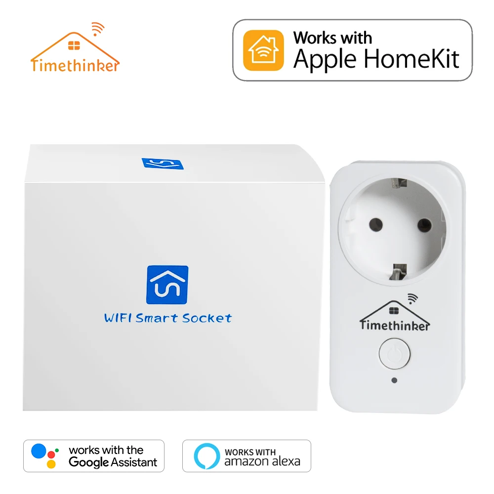 Умная розетка Timethinker WiFi для Apple Homekit штепсельная вилка европейского стандарта